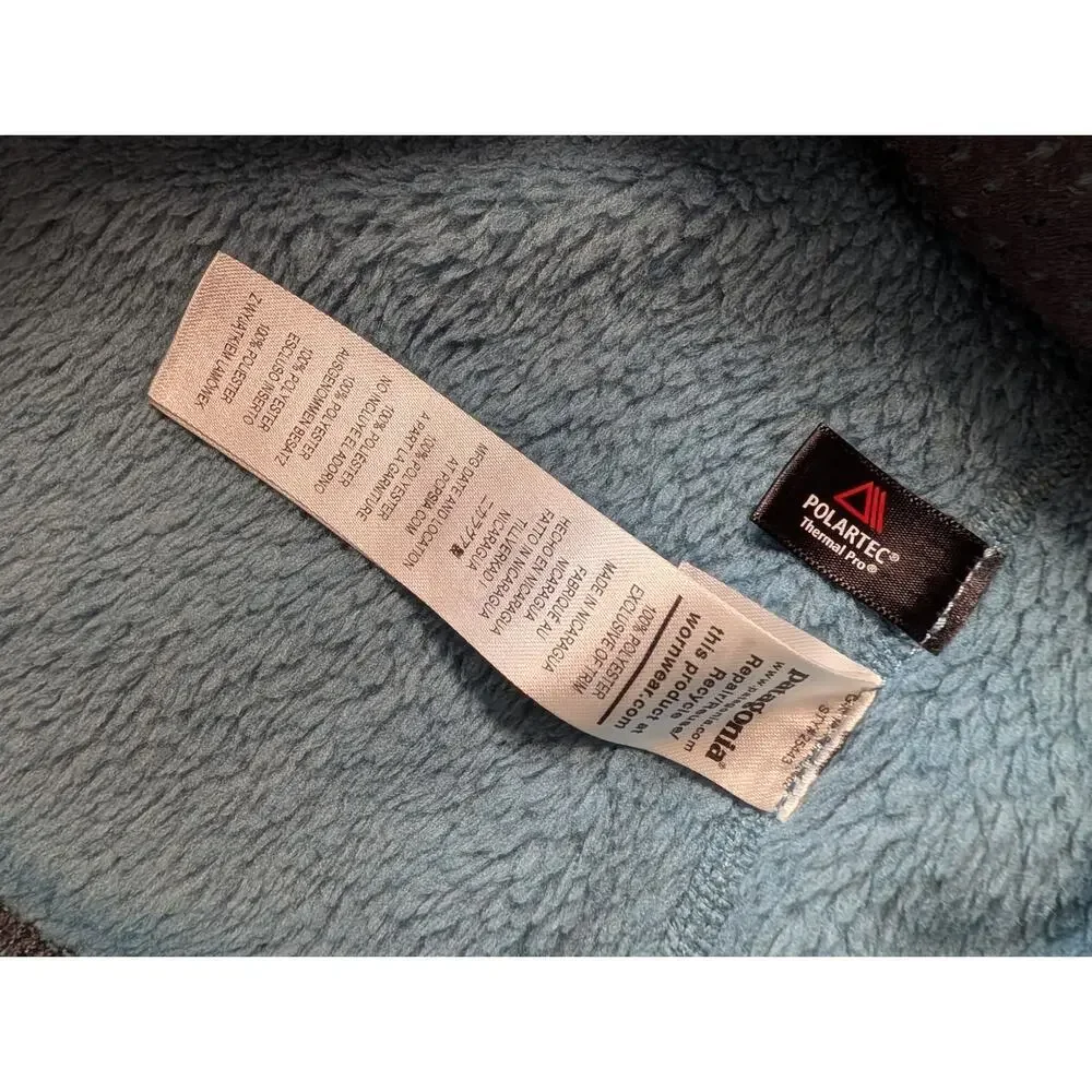 Patagonia Fuzzy Fleece Pull Over jacket/sweatshirt; Women's Medium; Teal - Picture 8 of 10